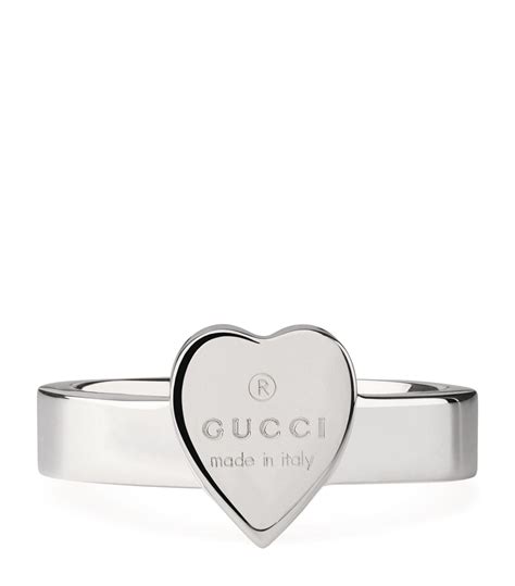 gucci g ring silver|gucci trademark silver heart ring.